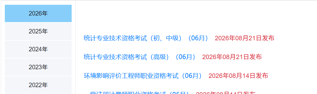 ▲ 2026 年度统计师两个项目均在列